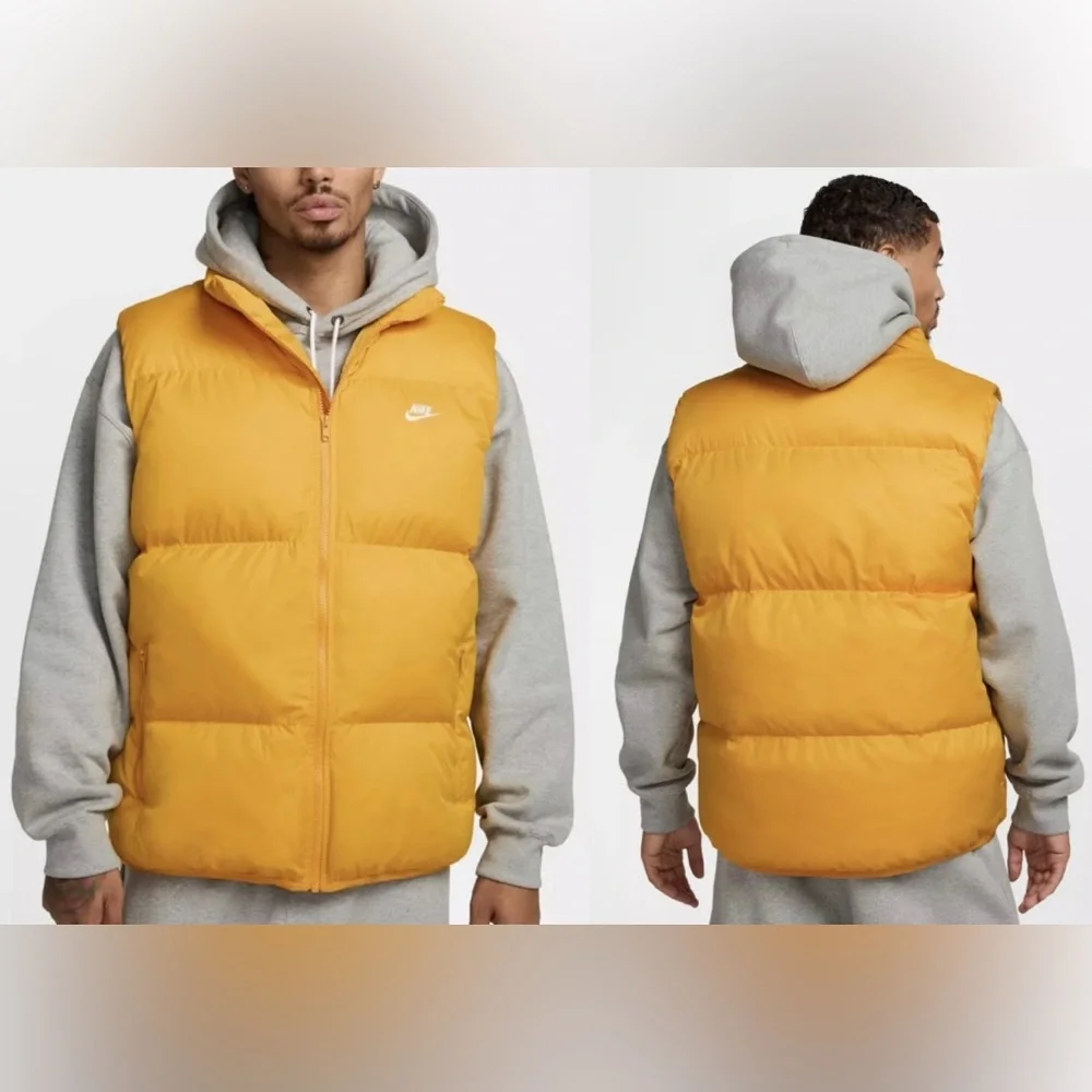 Nike PrimaLoft 🔥 Sportswear Club Water Repellent Yellow Puffer Vest FB7373-739 - Picture 4 of 13